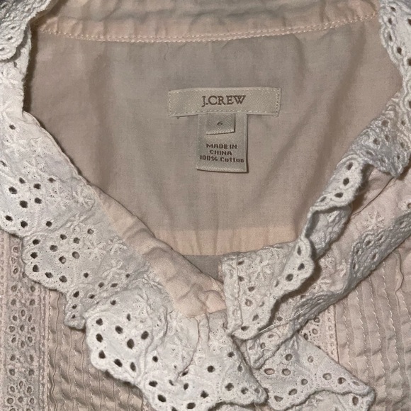 J. Crew * Sleeveless Ruffled Blouse * Size 6 - Picture 4 of 4